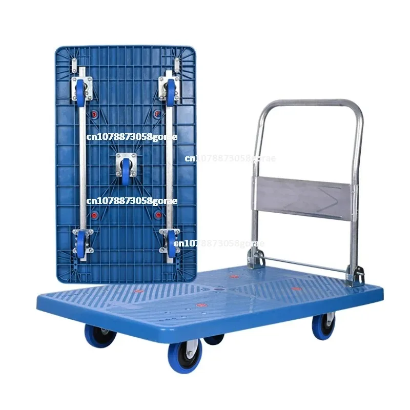 1150*650mm heavy duty blue folding plastic platform trolley cart 500kg