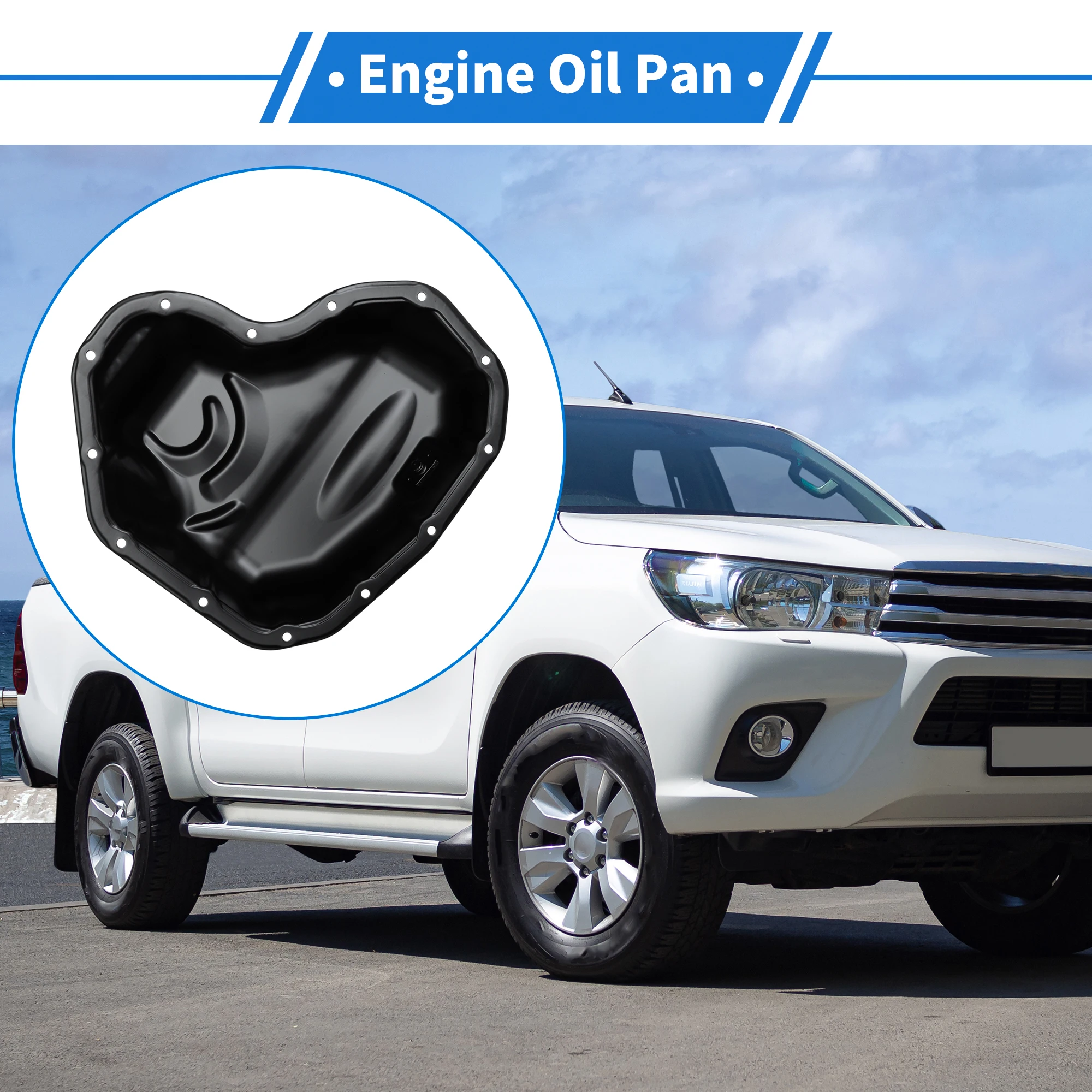 

UXCELL 1 шт. No 1210V040 Масляный поддон двигателя для Toyota RAV4 2009-2017 стальной черный