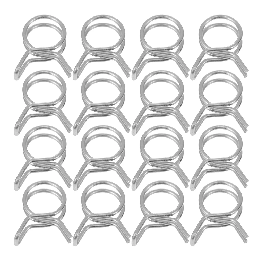

50 PCS Hose Water Pipe Clamp Automotive Clamps Stainless Steel Fixture Small Assortment Metal Silver Kit