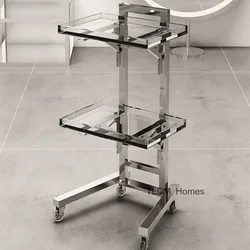 Medical Trolley Organizer Wheels Auxiliary Cart Hairdresser Salon Spa Iron Cosmetics Hair Luxury Living Room Hotel Bar