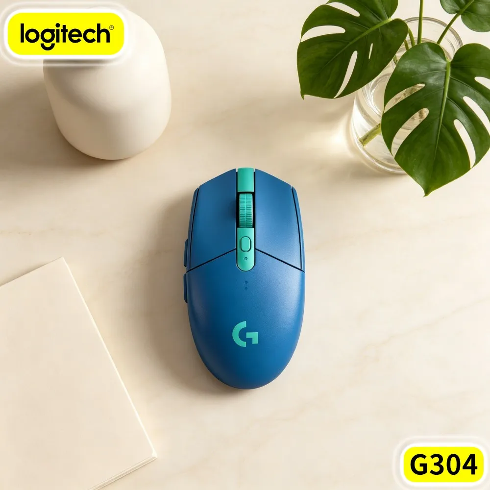 Logitech G304 LIGHTSPEED Wireless Gaming Mouse Intuitive Button Layout Zero Mandatory Software For Laptop Desktop Daily Tasks