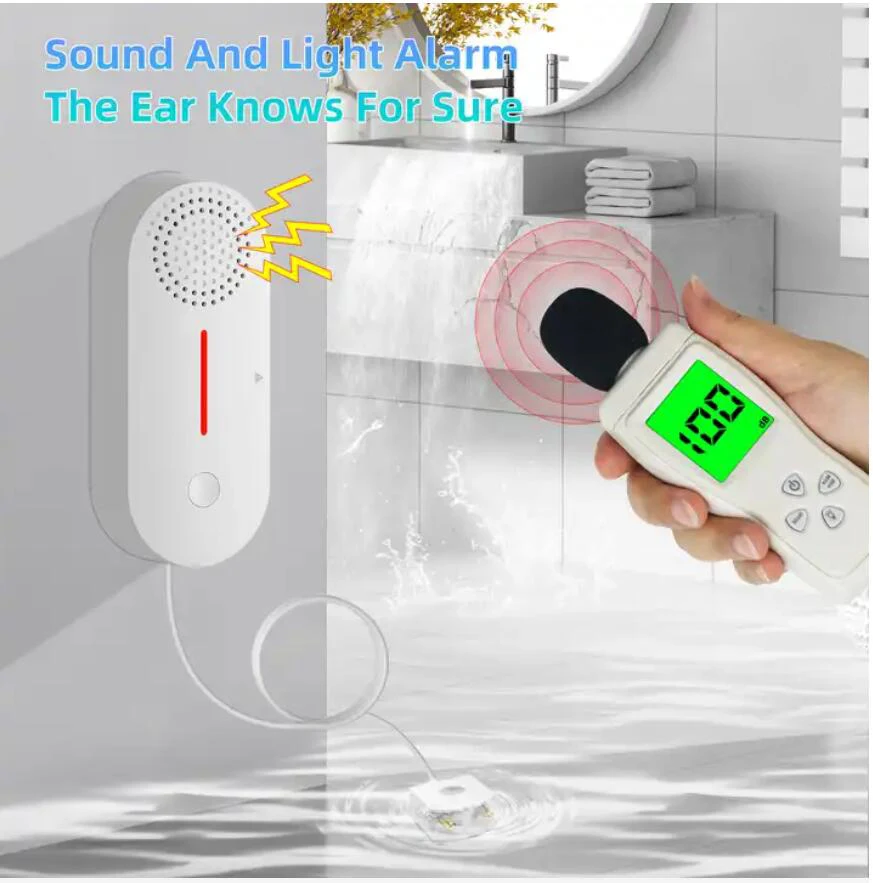Tuya WiFi Smart Water Leakage Detection Sensor Flood Buzz Water Overflow Warning Detector Alarm
