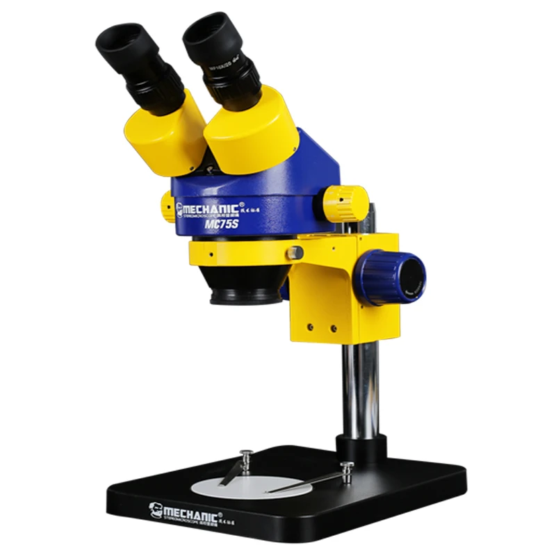 

MECHANIC-Binocular Stereo Microscope, Zoom Eyepieces, LED Ring Light Lens for Mobile Phone, PCB Maintenance, MC75S-B1