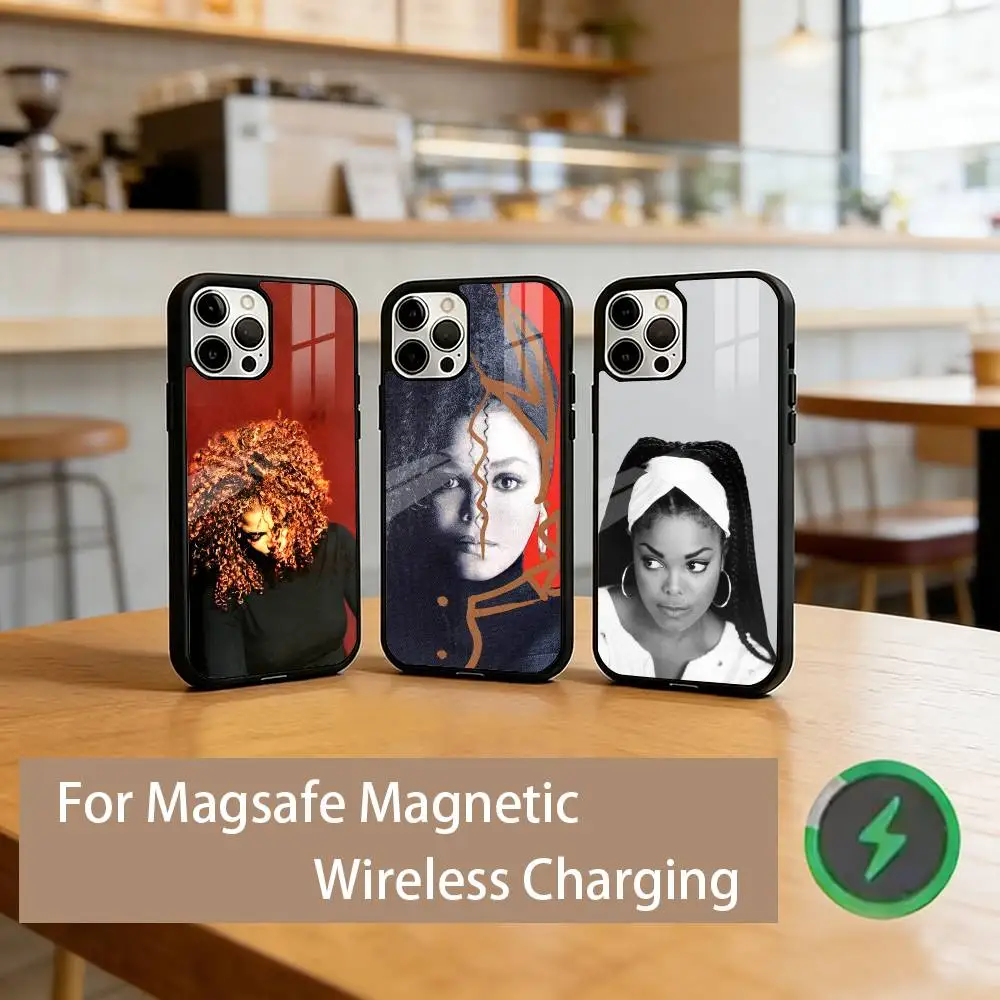 J-Janet J-Jackson Singer Phone Case For iPhone17,16,15,14,13,12,11 Plus,Pro Magnetic For Magsafe Wireless Charging