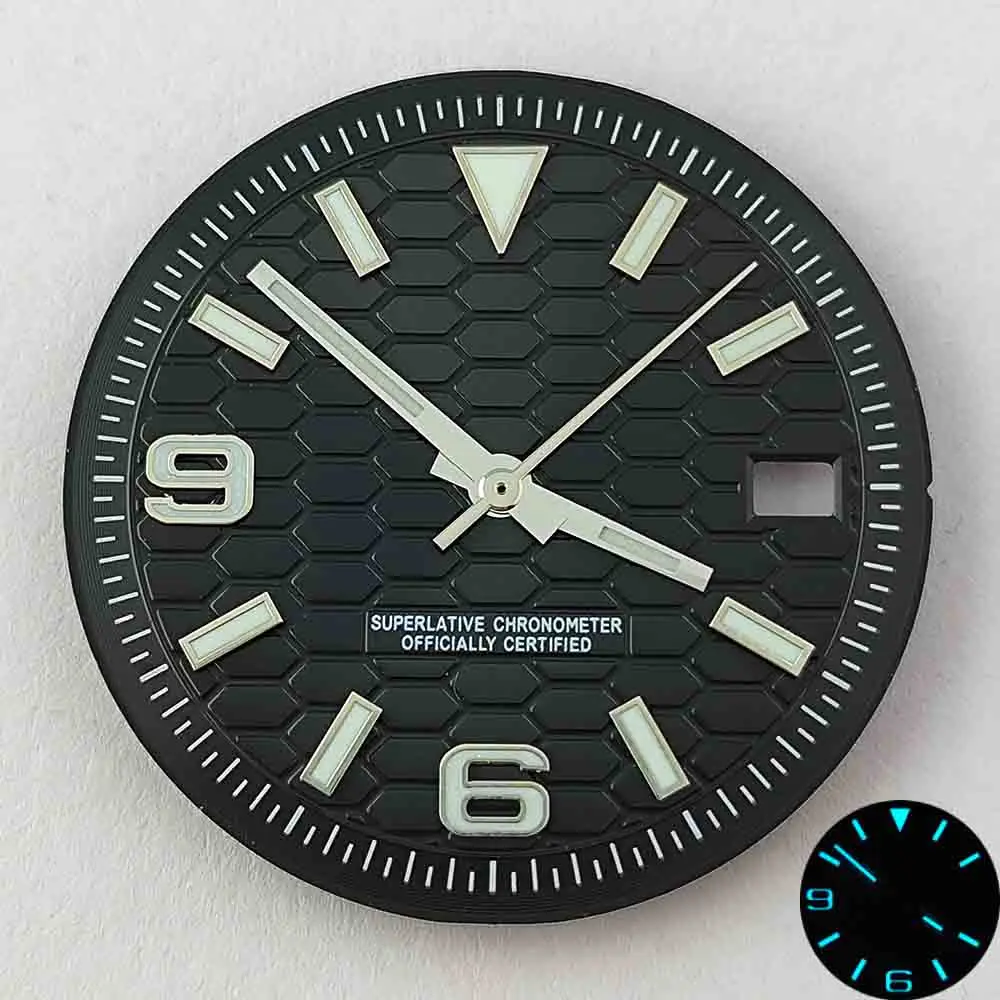 High Quality NH35/NH36 dial Watch dial S dial Blue luminous dial Suitable for NH35 NH36 movement watch accessories Watch repair