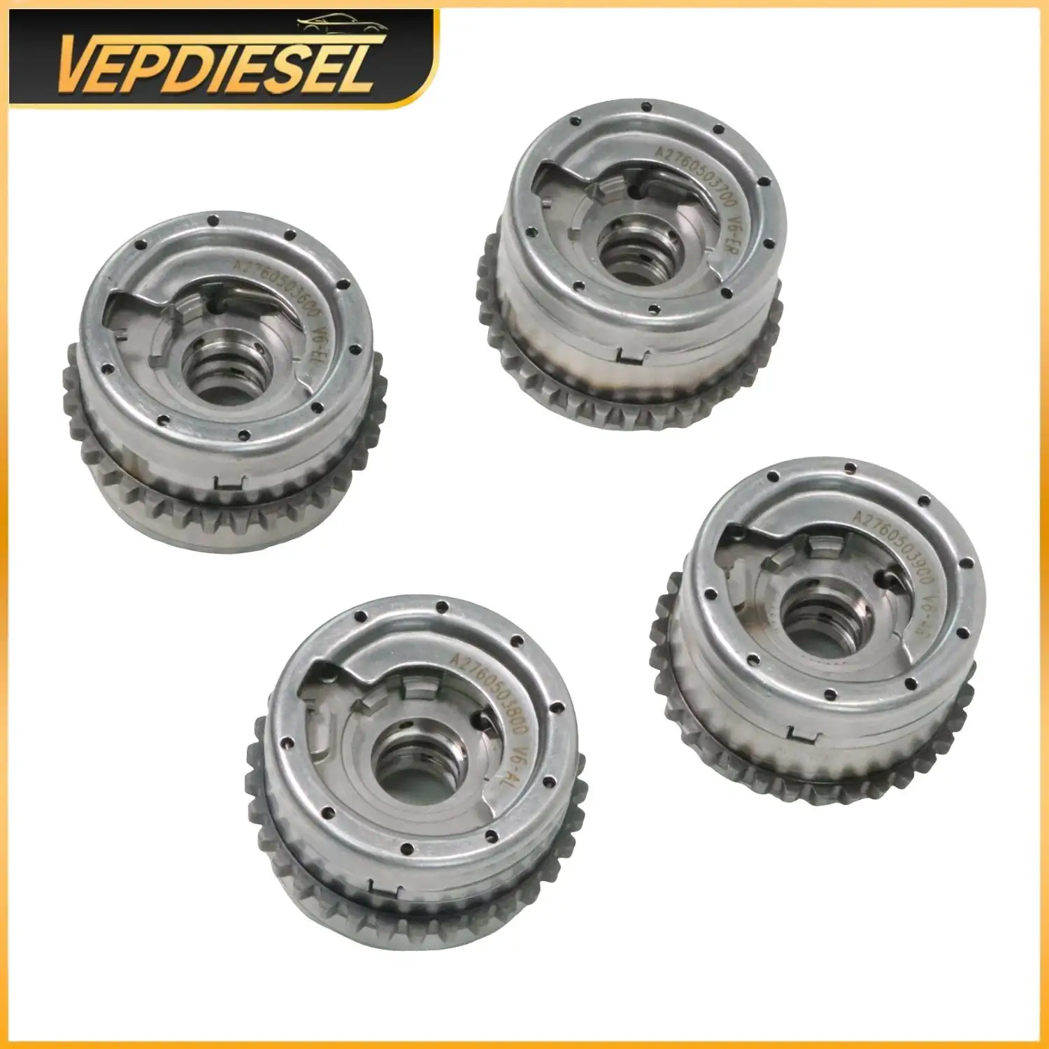 

2760503900 4Pcs Intake+Exhaust Camshaft Adjusters L&R Kit 2760503800 2760503700 2760503600 for Mercedes W222 W166 M276 C43 AMG