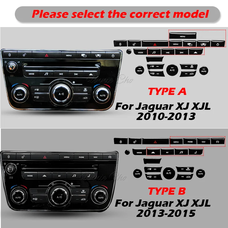 For Jaguar XJ AC Panel Button Sticker For XJL X351 Parts Dashboard