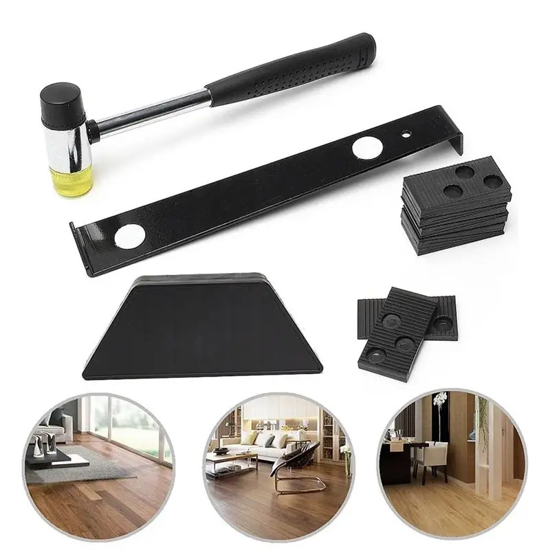 Happy New- Wood Laminate Flooring Installation Tool Floor Fitting Kit Squeaky Floor Repair Kit With 20Pcs Spacers Flooring Tool