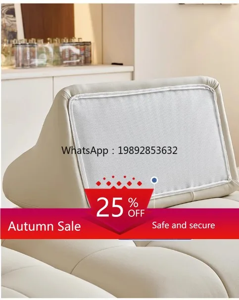 

Zz sofa full leather new light luxury living room cream wind module leather sofa