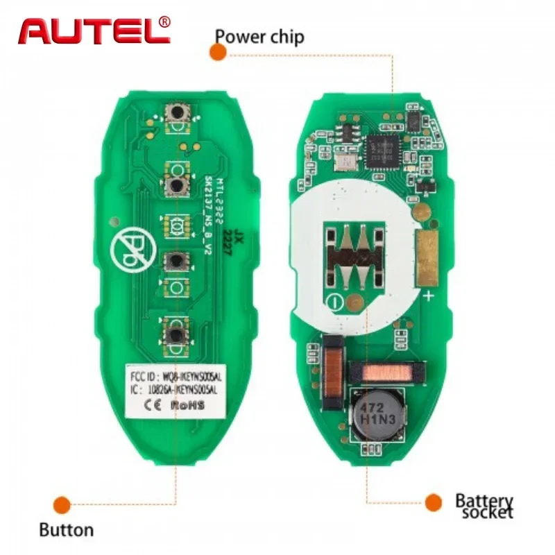 Autel ikeyns004al Universal Smart Remote Key 4 buttons for Nissan