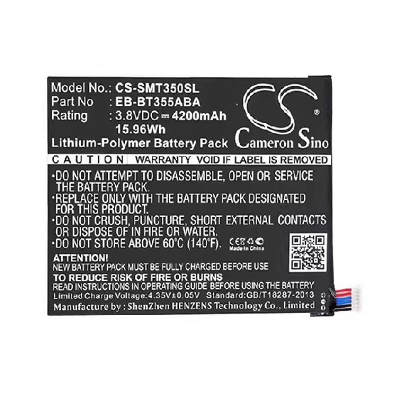 SM-P350 Tablet EB-BT355ABA CS-SMT350SL Lithium Battery Pack