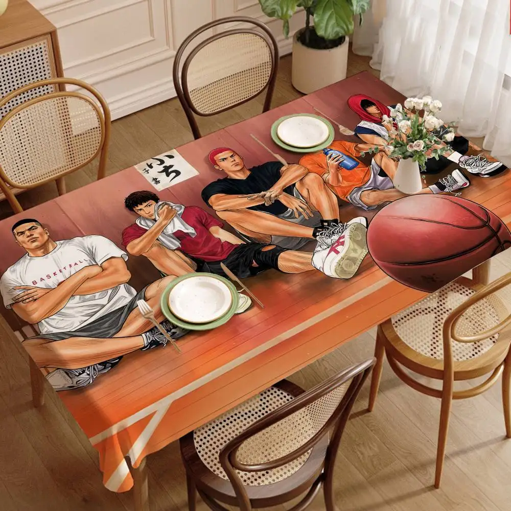 S-SLAMS D-DUNKS Anime Table Cloth Rectangular Stain Tablecloth Oilcloth Mantel Mesa Impermeable Tablecloth Decoration
