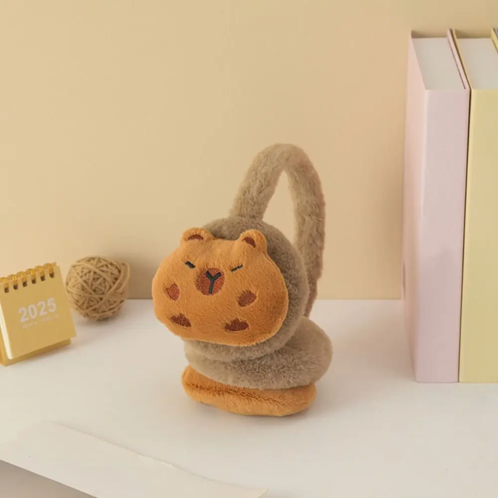 أزياء الكرتون كابيبارا أفخم غطاء للأذنين يندبروف رشاقته الحيوان الدافئة إيرفلابس لينة مرنة الشتاء الأذن دفئا ركوب الخيل