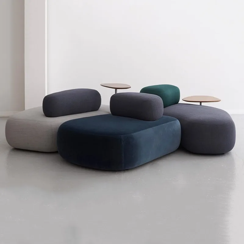 Low stool stool creative sofa curved stool combination ottoman training institution leisure office exhibition hall pier