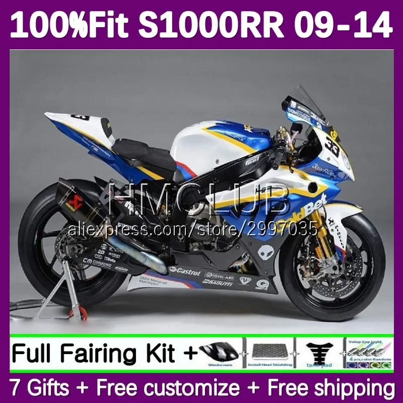 Injection Fairing For BMW S 1000RR 1000 RR S1000RR 09 10 11 12 13 14 71No.91 S1000 RR 2009 2010 2011 2012 2013 2014 white blue