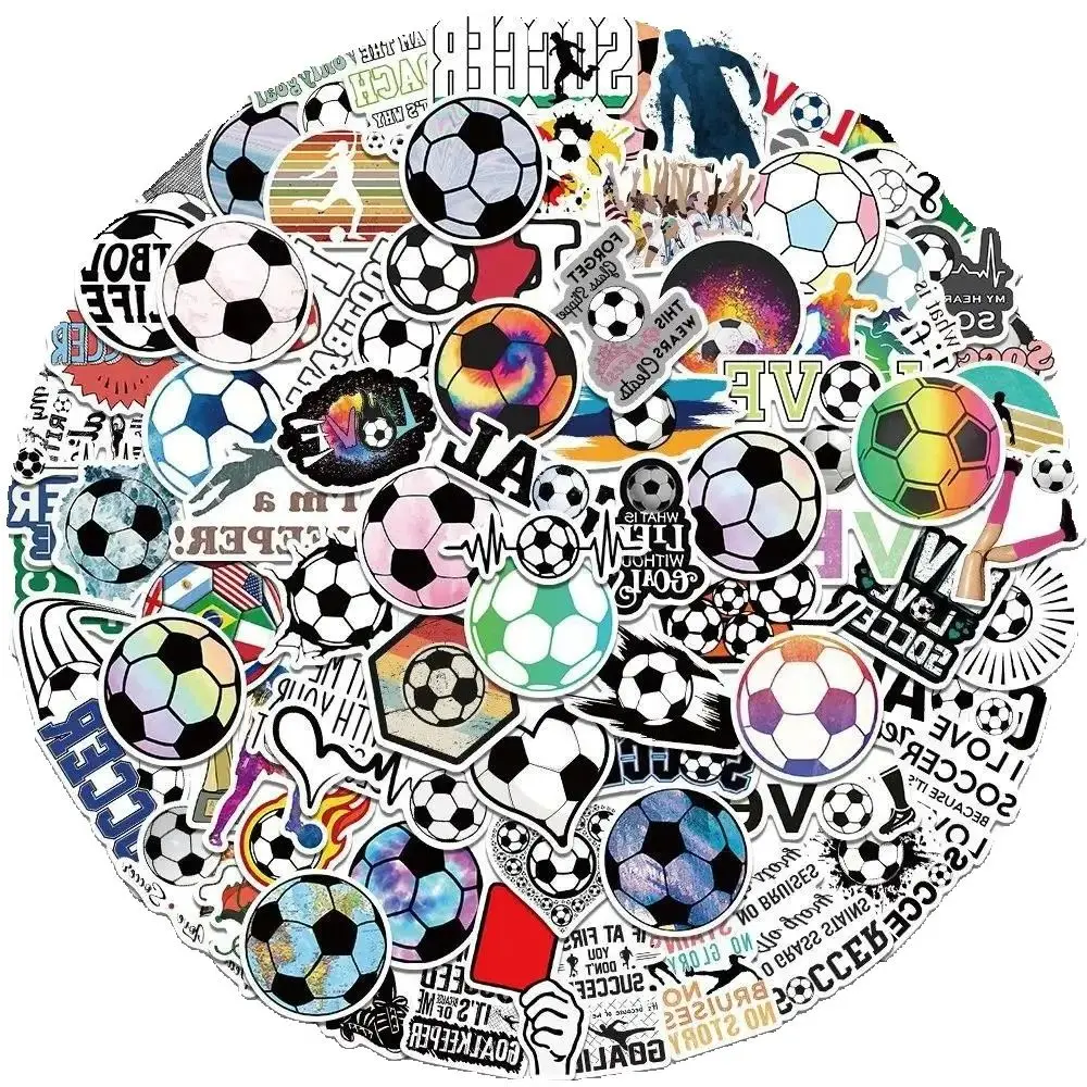 50PCS New Cool Cartoon Football Sports Stickers Packaging Skateboard Decoration DIY Laptop PVC Graffiti
