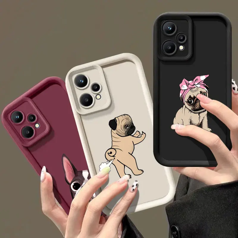 

Pug Dog French Bulldog Phone Case For Realme 8 9 11 14 12 13 Pro Plus C33 C35 C21Y C53 C55 C63 C65 C67 C71 C75 GT 3 6 NEO5 Cover