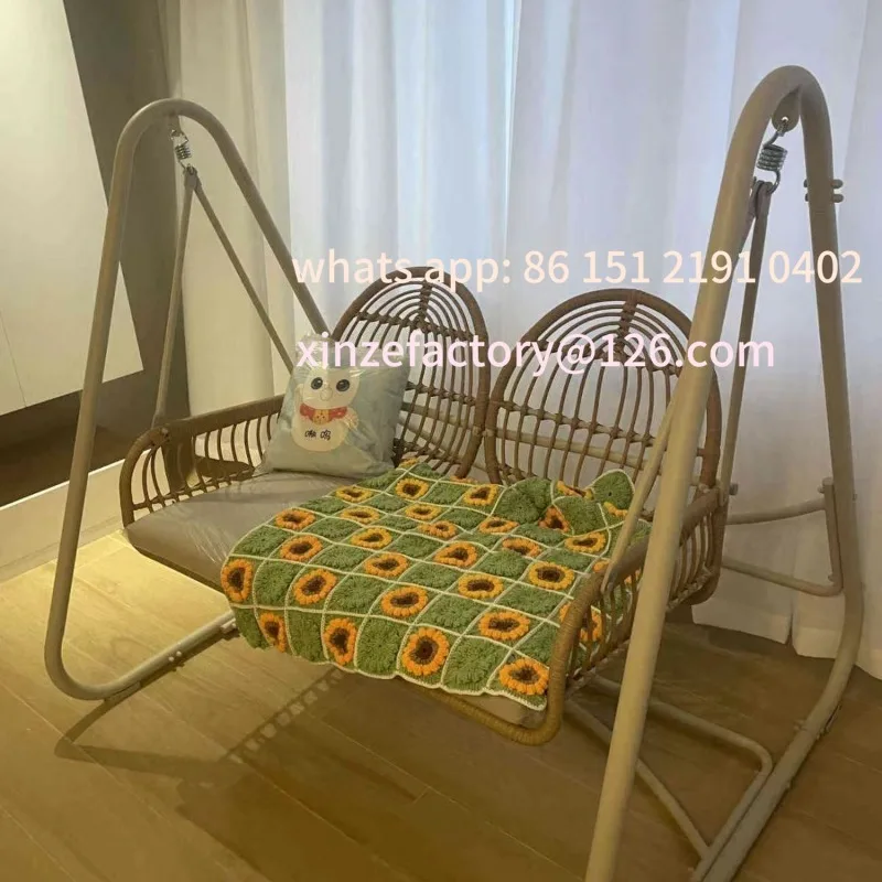 Customizable Balcony Swing Home Hanging Chair Indoor Single Hanging Basket Swing Living Room Hanging Basket Double Hammock Inter