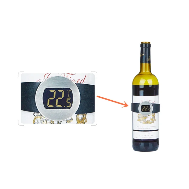 Digital Electronic Red Wine Bottle Thermometer LCD Display Wine Tool Thermometer Temperature Monitor