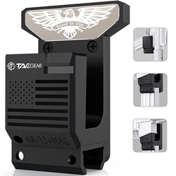 Ar15 Wall Mount Gun Rack Quick Defense Horizontally Vertically Mounted Hoder for .223 5.56 Rifle and Mags