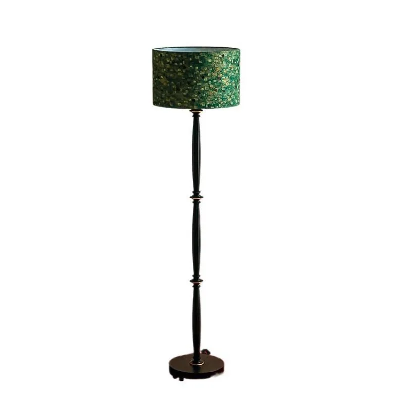 Floor lamp, French medieval ambient light retro green premium study home living room bedroom