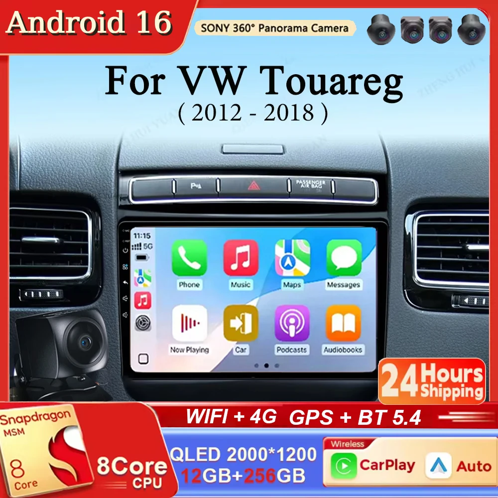 

Android 16 Car Radio Auto GPS Navigation Multimedia Video Player Carplay Android A For Volkswagen VW Touareg 2012 2013 2014 2uto