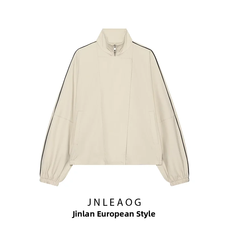 JNLEAOG Fashion Pilot Jacket Women's Autumn New Style Polyester Fabric Standard Version Ladies Short Outerwear