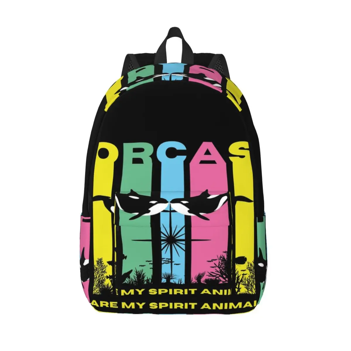 

Orcas Are My Spirit Animal Student Backpack School Bag Hiking Travel Daypack for Men Women Boys Girls Bookbag Shoulder Bags