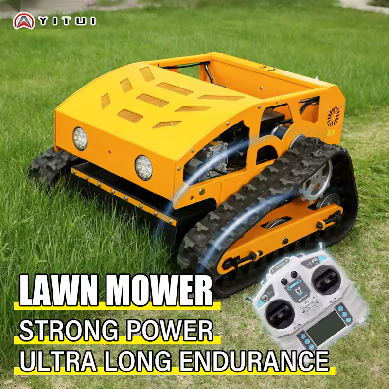 Customized-550mm Cutting Width Factory Direct Sale Rubber Crawler Petrol Engine Remote Control Lawn Mower Self-Propelled - Image 4