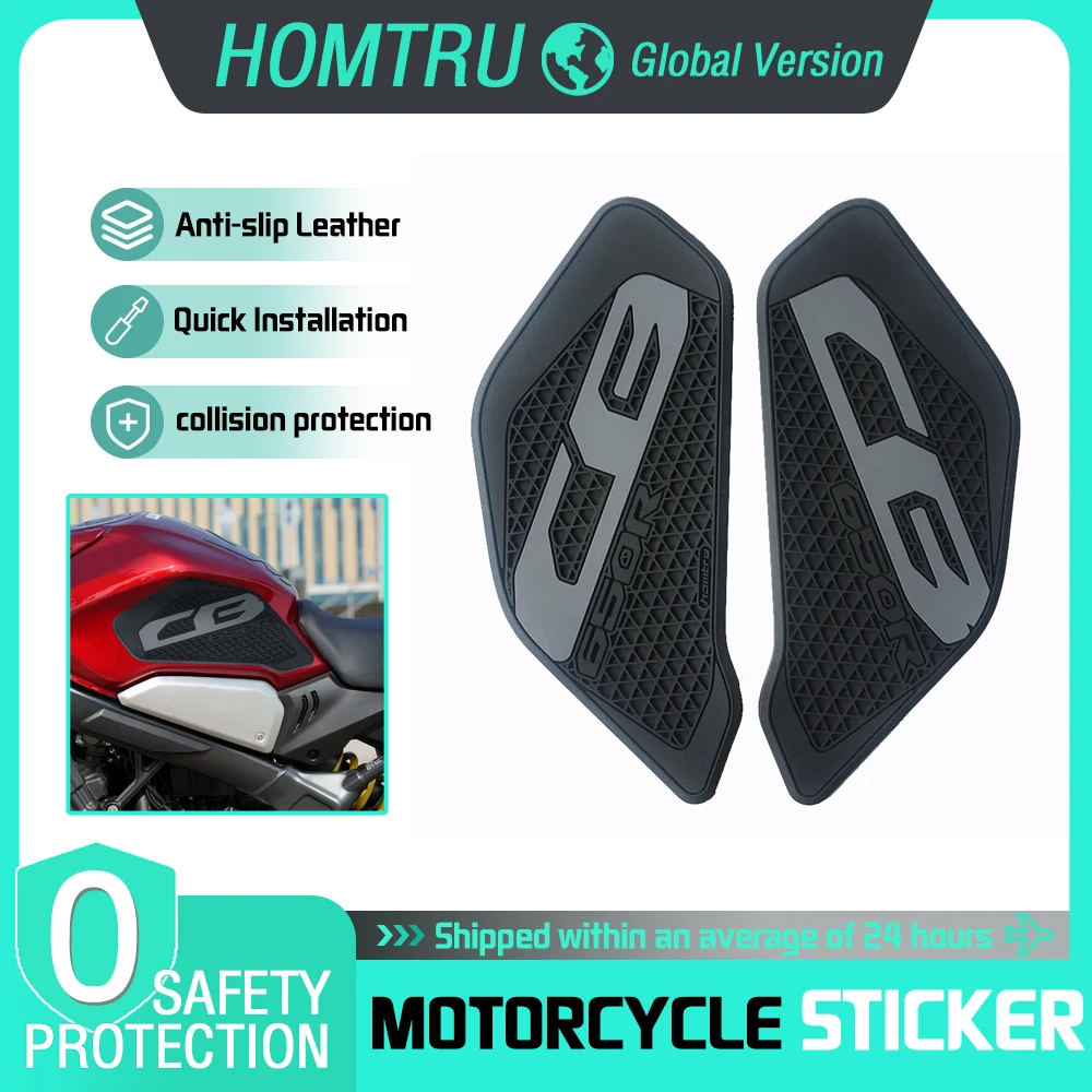 

Для мотоцикла Honda CB650R 2019-2024: накладки на боковые части топливного бака для защиты коленей, противоскользящие и устойчивые к царапинам наклейки-аксессуары.