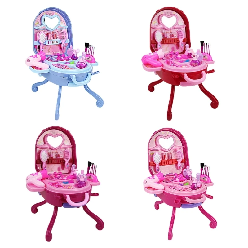 Girls Toy Princess Makeup Vanity Dress-up Table Toy for 3 4 5 6 Years Old Girls