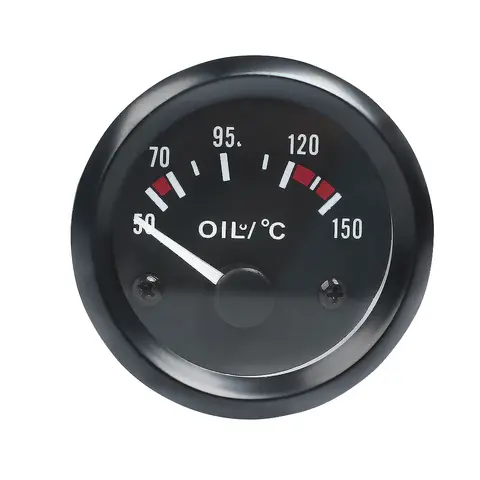 Vehicle Meter 12V Automobile Car Gauge 2" 52mm Water Temp Oil Temp Oil Press Fuel Volts Oil press kg Ammeter Gauge Black Shell 10 best sales temp gauge car - №3