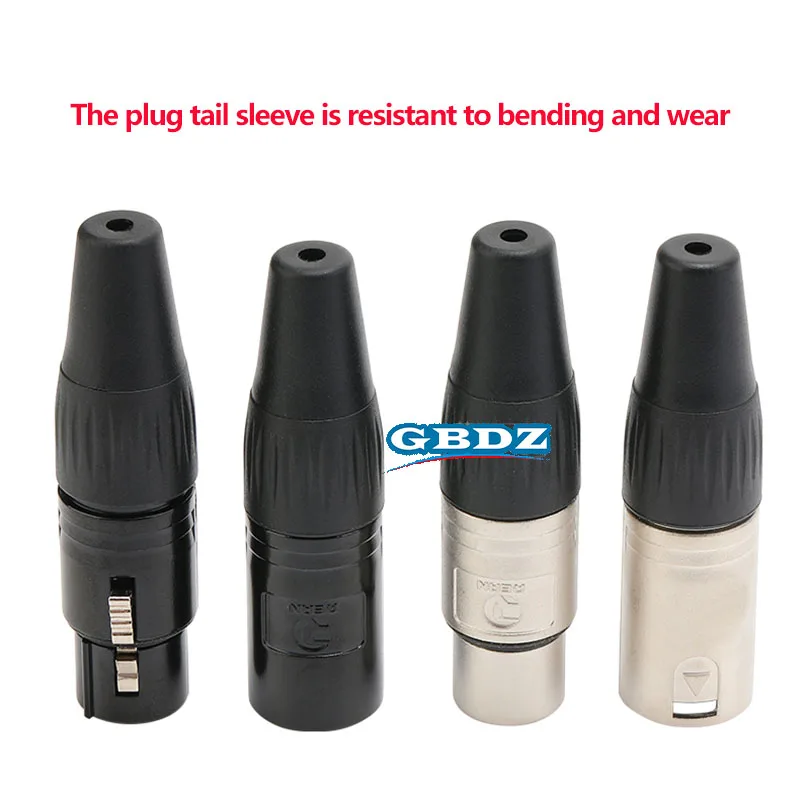 Colored Marker Ring XLR Gold Plated 3 Pin Male Female Plug Microphone Connector Audio Speakers Mixer Balanced XLR  Cable Plug