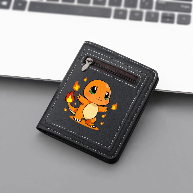

Pokemons Game Multiple Roles Wallet Boys Girl Zipper Pu Leather Coin Purse Billfold Kids Cute Anime Driver License ID Card Cover
