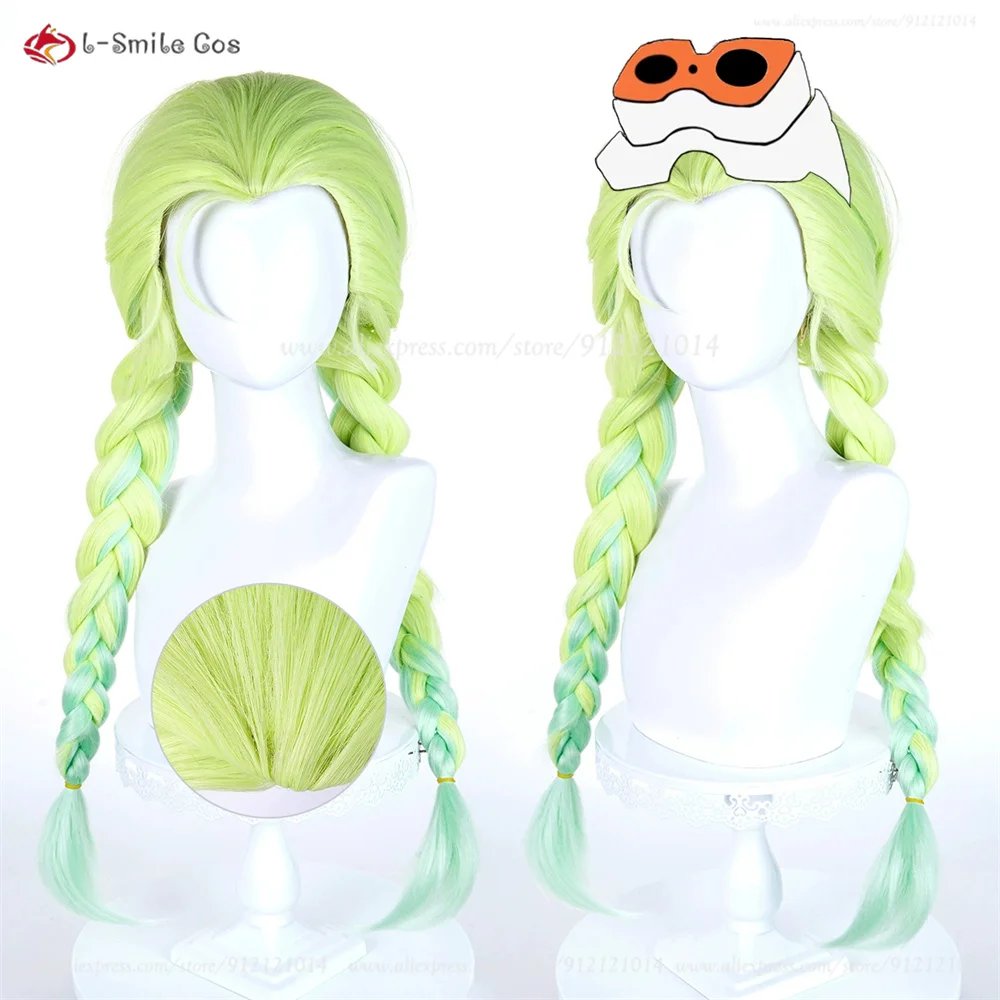 

Panty Stocking Gunsmith Cosplay Wig Yellow Green Mixed 75cm Wigs For Women Cosplay Anime Wig Heat Resistant Synthetic Hair