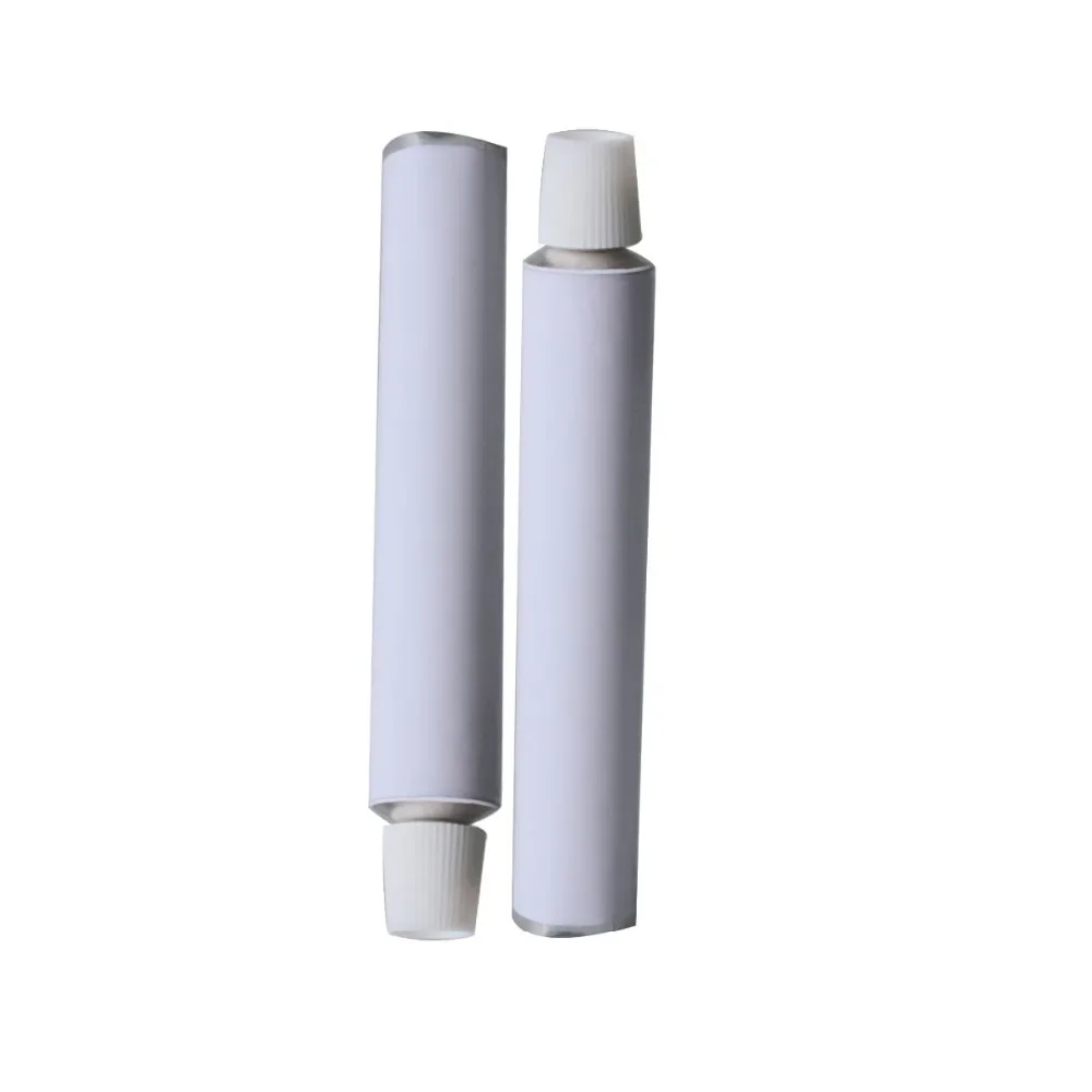 10pcs White Aluminum Empty Toothpaste Tubes w/ Needle Cap Unsealed Wholesale 10ml 20ml 30ml 50ml 100ml