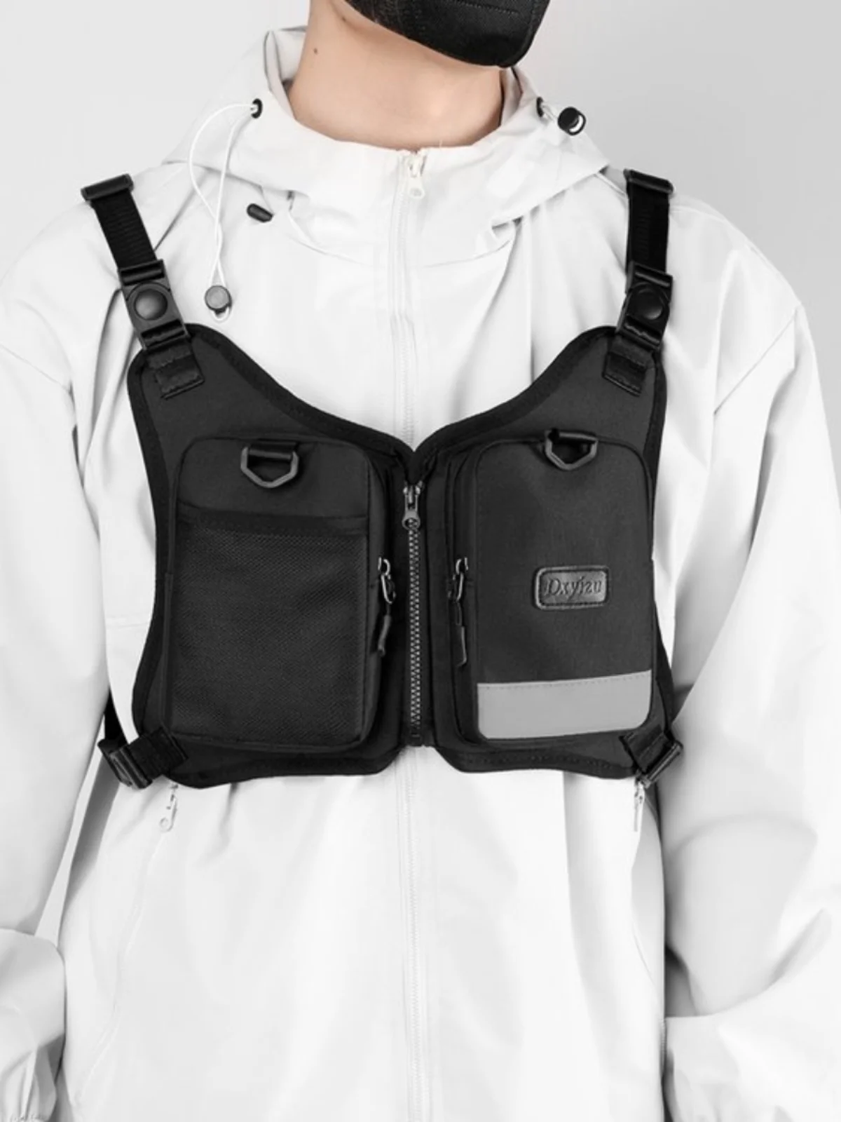 Nova Mochila de Cico para Esportes ao Ar Livre em Tecido Ox Camuflado, Bolsa de Corrida Noturna, Bolsa de Peito Estil...