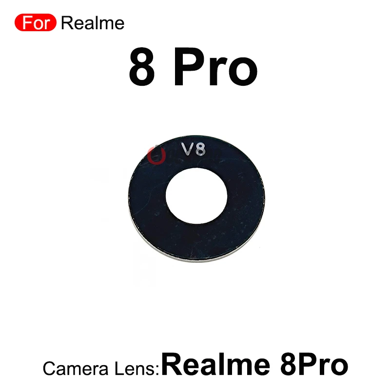 Realme 8pro 8 Pro,1ピース,リアカメラ,ブラック,カメラレンズ交換部品用