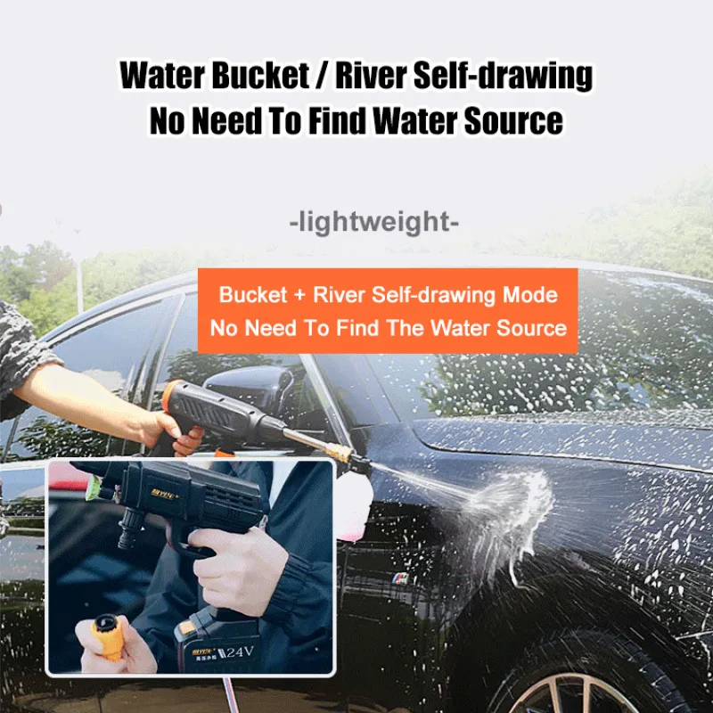 21V Portable High-Pressure Car Washer The Perfect Tool for Washing Your Car Anywhere Anytime!