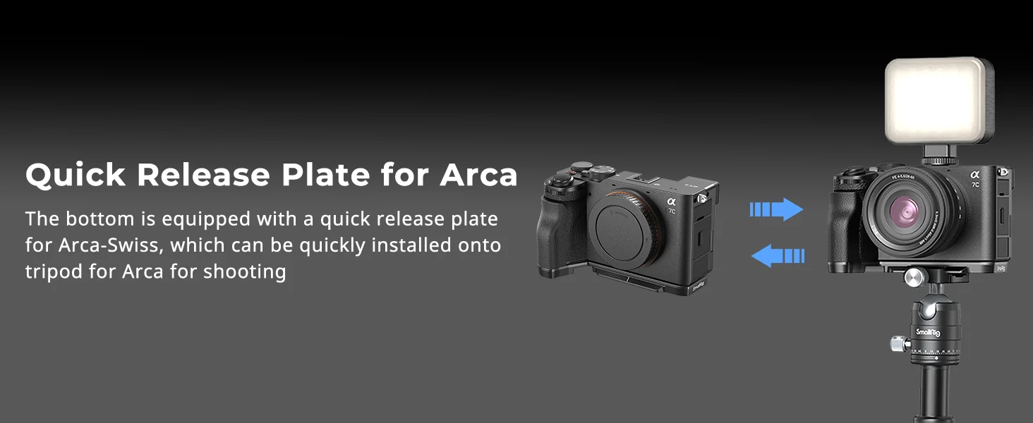 SmallRig A7C II/A7CR L-förmige Montageplatte mit Silikongriff für Sony Alpha 7C II/Alpha 7CR, mit Arca-Swiss Schnellwechselplatte 4797 – Detail 5