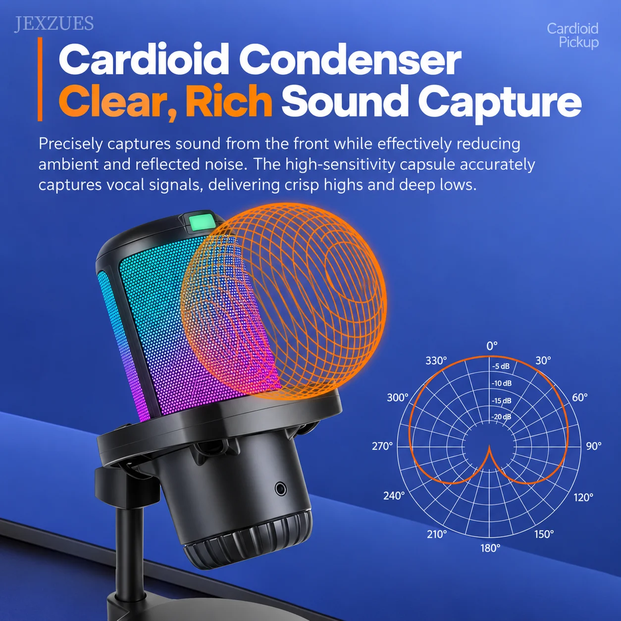 RGB USB Condenser Microphone,  - Recording Pop Filter ulasan dan harga