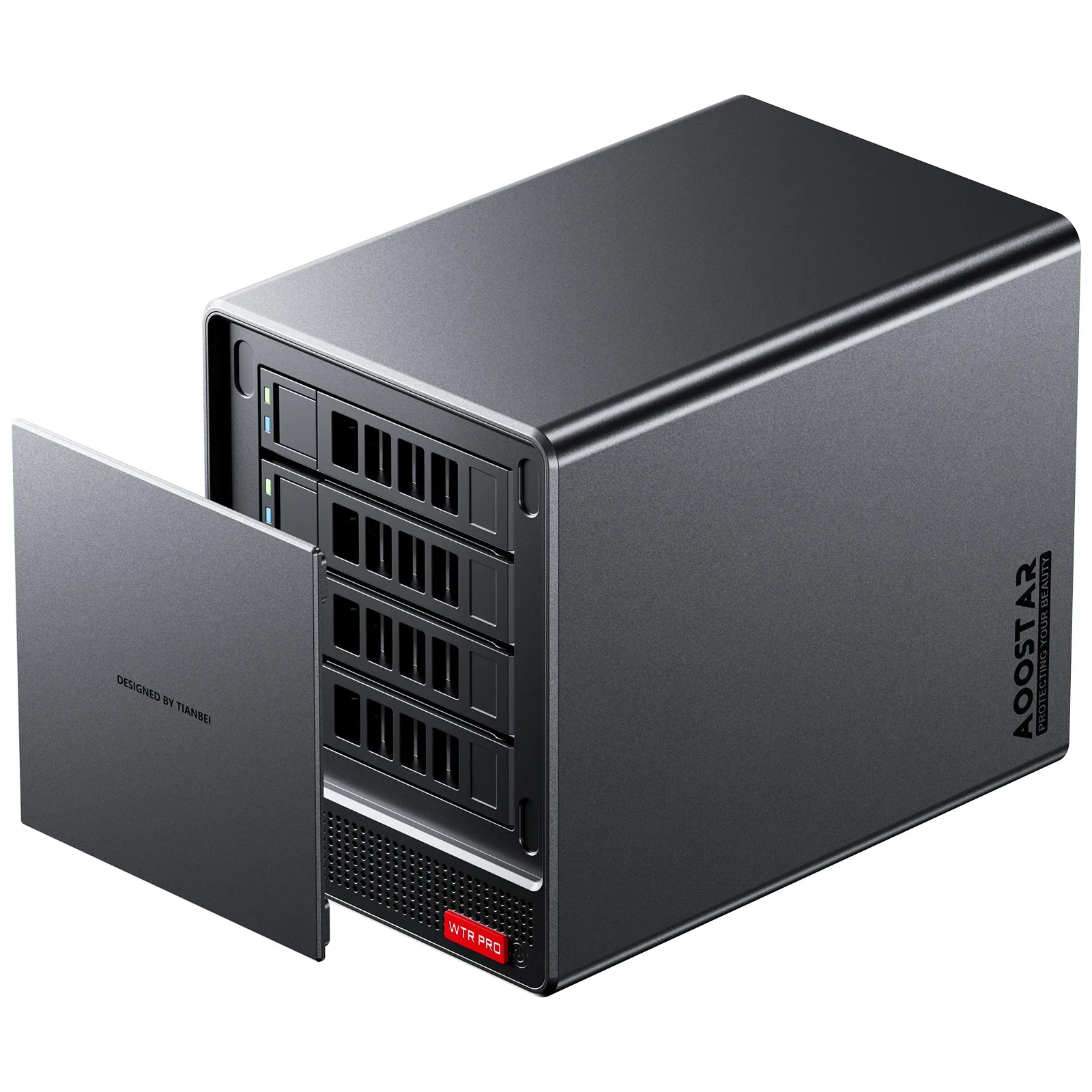 كمبيوتر صغير من AOOSTAR مزود بـ 4 Bay Nas WTR PRO، AMD Ryzen 7 5825u، يدعم 2.5/3.5 بوصة HDD * 4، NVME SSD * 1