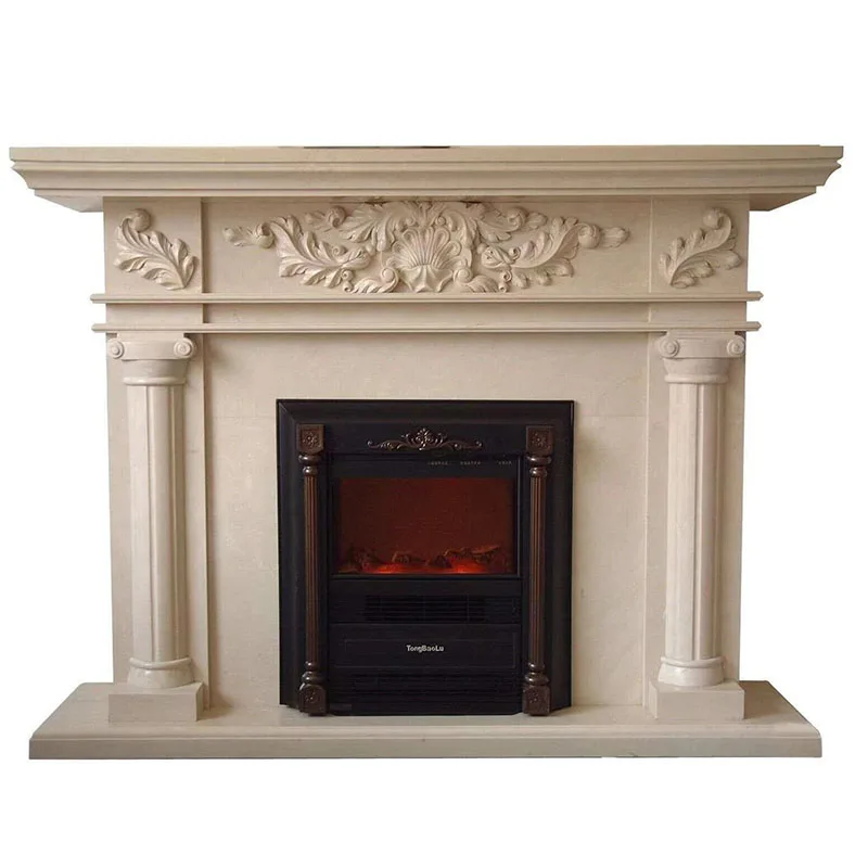 

Indoor Polishing Marble Fireplace Surround Decorative Fireplace Electric Fireplace With Heater