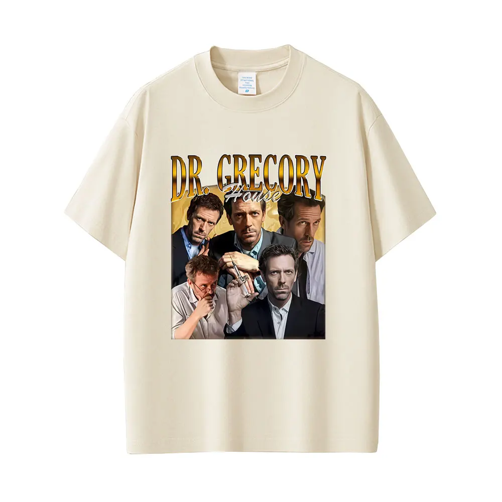 Dr Gregory House MD Funny Graphic T-shirt Men Women Casual Vintage T-shirts Male 100% Pure Cotton Oversized Short Sleeve T Shirt