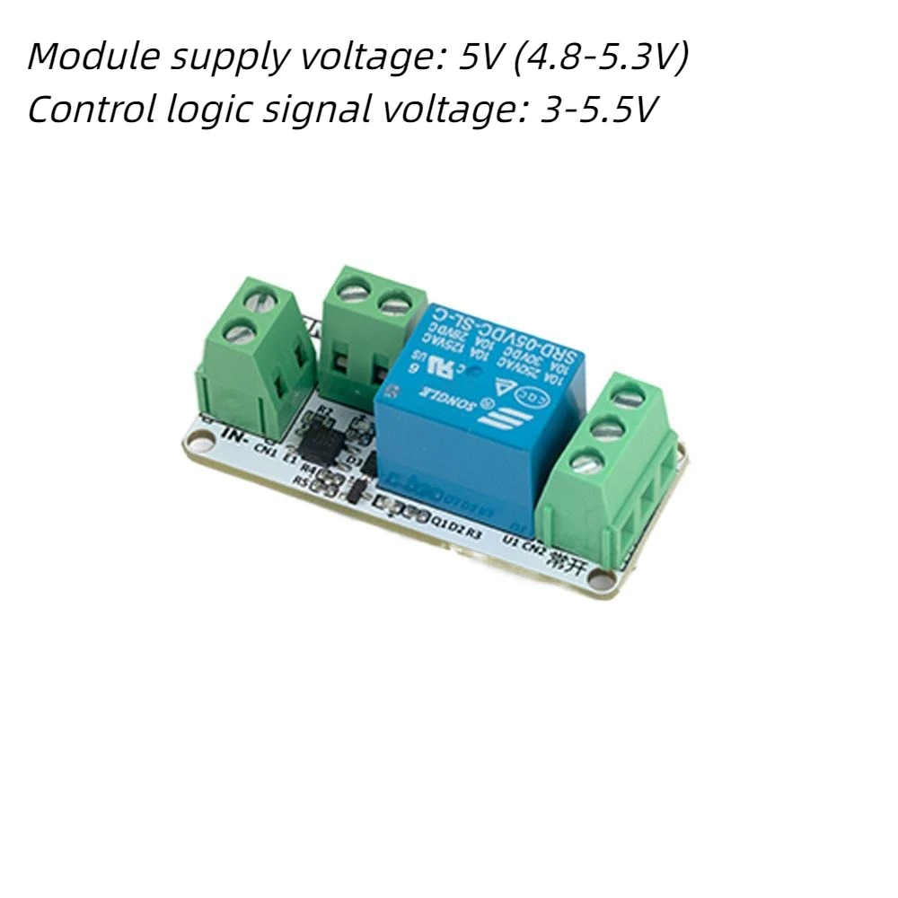 1 Channel Optocoupler Relay Module DC5V Power Supply High/Low Level Trigger Relay Board 3-5.5V Control Logic Signal Voltage