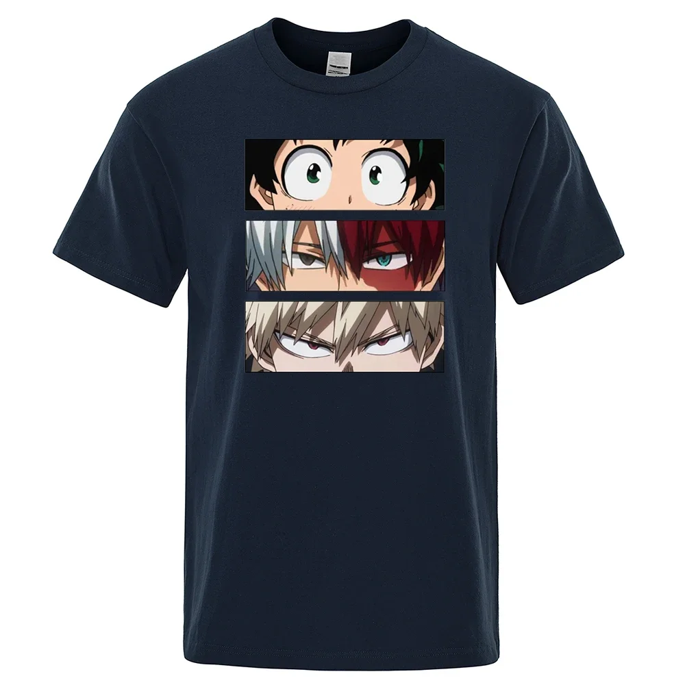 My Hero Academia Printed T Shirt Mens Summer Japan Anime Man T-Shirt Harajuku Fashion Tops Korean Casual Streetwear T Shirts