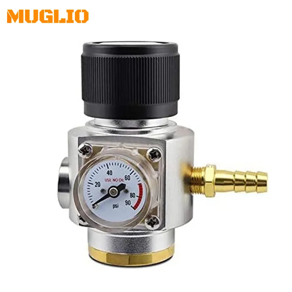 Mini Gas Regulator Soda Keg Regulator Tr21.4 Soda Keg Charger0-90PSI for Soda Maker Sparkling Water Soda cylinders Soda Canister