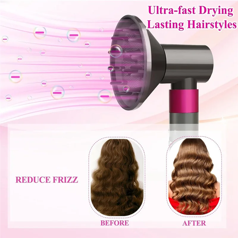 A98G-For Dyson Airwrap Styler Compatible Diffuser And Adaptor Attachment Set, Turns Into A Hair Dryer In Seconds