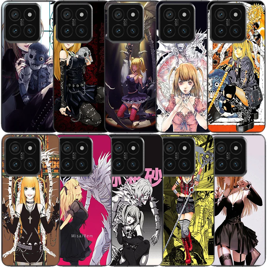 Anime Death note Amane Misa Clear Phone Case For Xiaomi Poco X6 X5 Pro X4 X3 NFC F4 GT F6 F5 F3 M5 M5S M4 M3 Pro F2 F1 TPU Patte