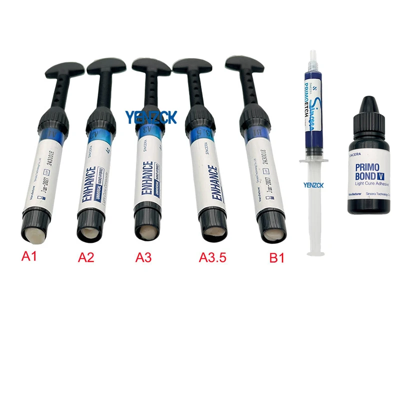 1 Set Dental Universal Light Cure Resin Kit 5ml Primo Bond Adhesive 37% Phosphoric Acid Dentist Tool